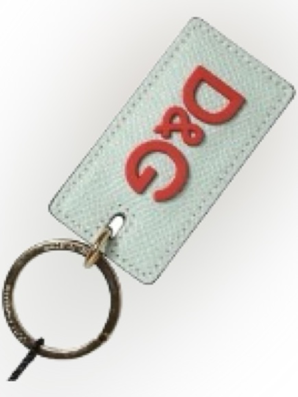 Dolce & Gabbana Teal Calf Leather Keychain NWT